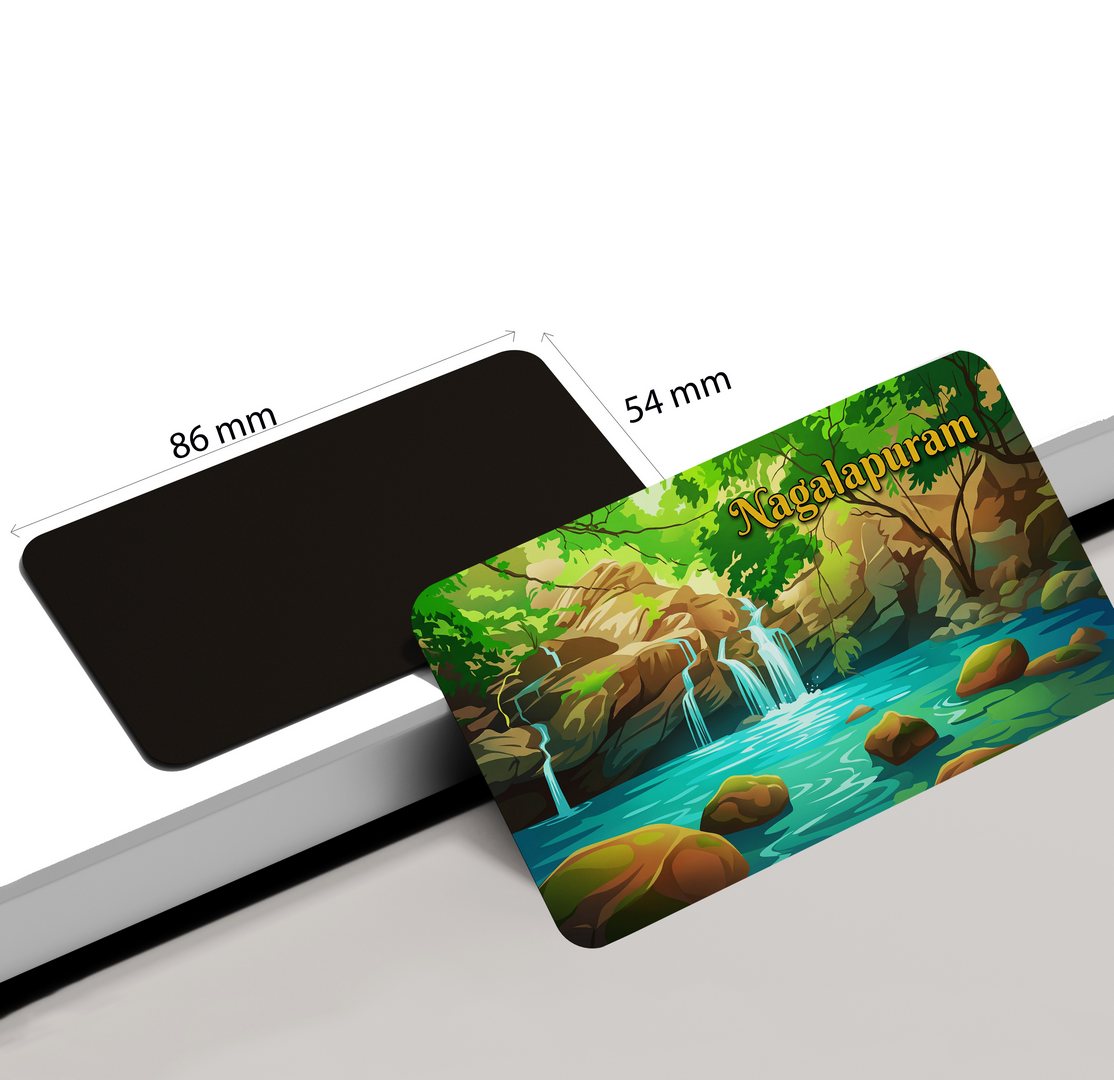 dhcrafts Multicolor Andhra Pradesh Nagalapuram Design Rectangular Fridge Magnet Pack of 1 (8.6cm x 5.4cm)